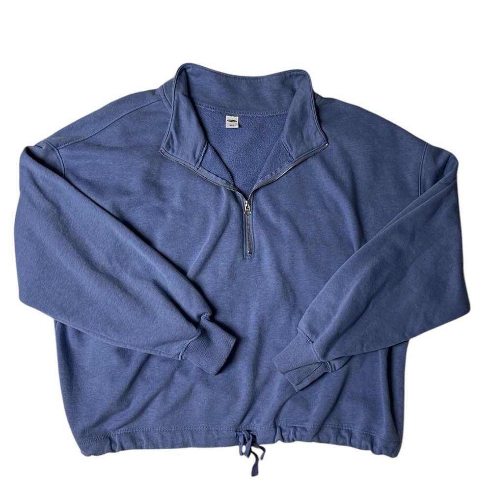 Blue Quarter-Zip Sweater